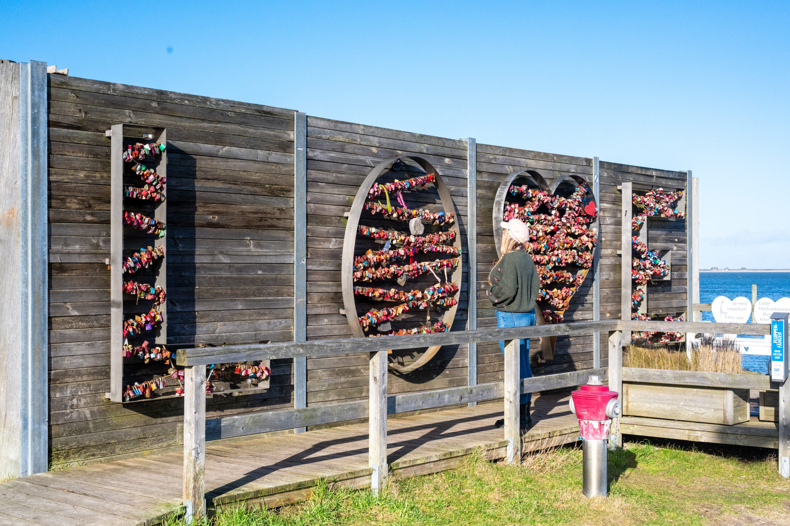 List auf Sylt: Liebesschloss-Wand