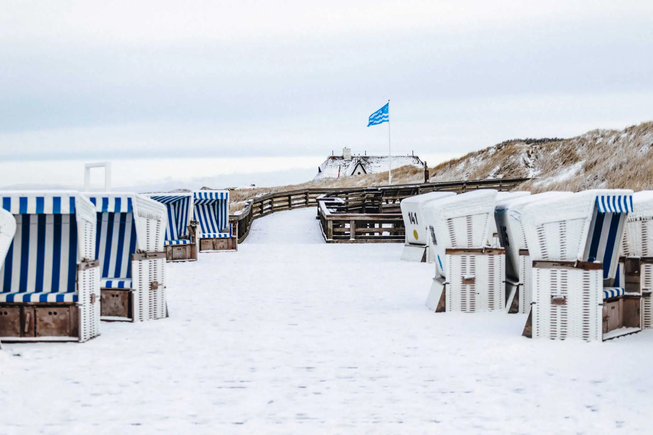 Sylt im Schnee: Impressionen aus Kampen auf Sylt im Winter